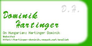 dominik hartinger business card